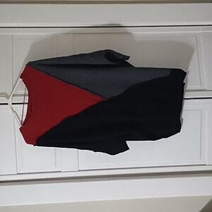 Style & co red black grey sweater